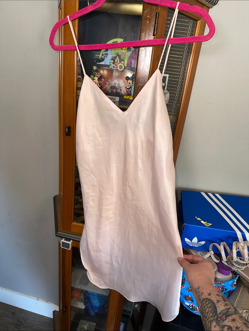 Vintage Light Pink Satin Slip Dress - Women Intimates & Sleepwear